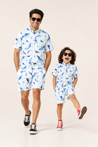 Boy wearing Anaario Whale Ocean Shorts