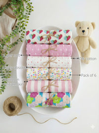 Baby Cotton Napkins (Set of 6) features