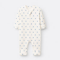 Woodland Bunny bamboo cotton baby sleepsuit — full-sleeve baby sleepsuit, zip onesie