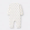 Woodland Bunny bamboo cotton baby sleepsuit — two-way zip romper onesie
