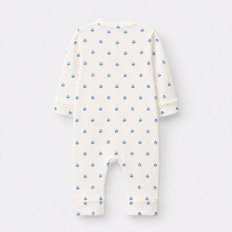 Woodland Bunny bamboo cotton baby sleepsuit — two-way zip romper onesie