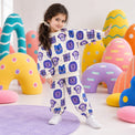 Blue Purple Lion Jogger Set on girl by Anaario – winter kidswear