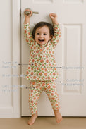 Cream Floral Girls' Cotton Co-ord Set features