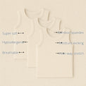 Baby Sleeveless Bamboo Vest (Pack of 3) features