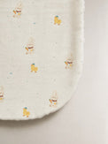 Yellow Duck bamboo baby burp cloth — absorbent sherpa backing