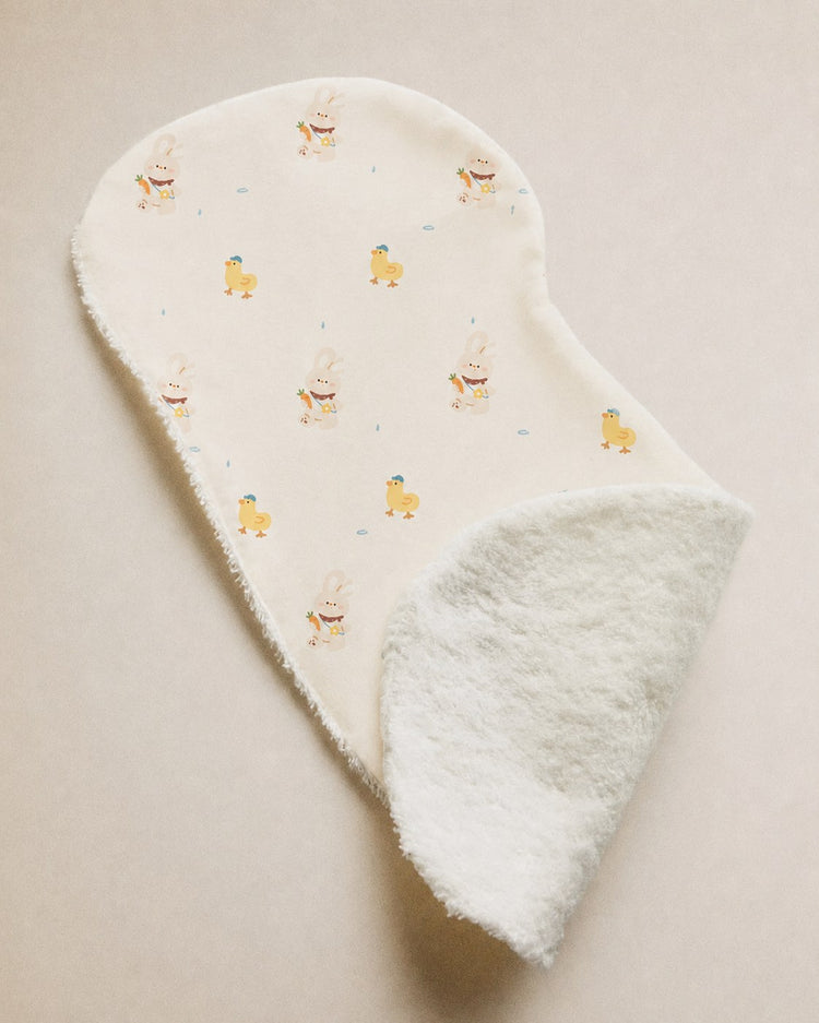 Yellow Duck bamboo baby burp cloth — soft bamboo cotton flatlay