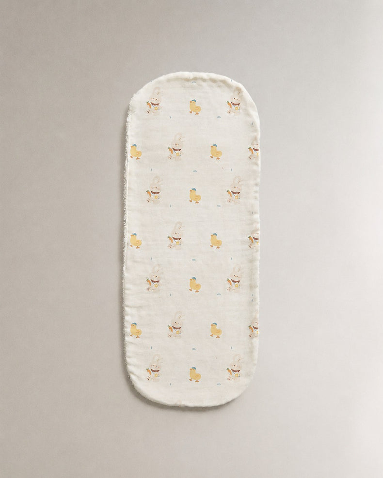 Yellow duck bamboo baby burp cloth by Anaario