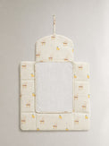 Yellow Duck bamboo baby changing mat — yellow duck print, soft bamboo cotton