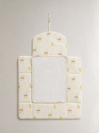 Yellow Duck bamboo baby changing mat — yellow duck print, soft bamboo cotton