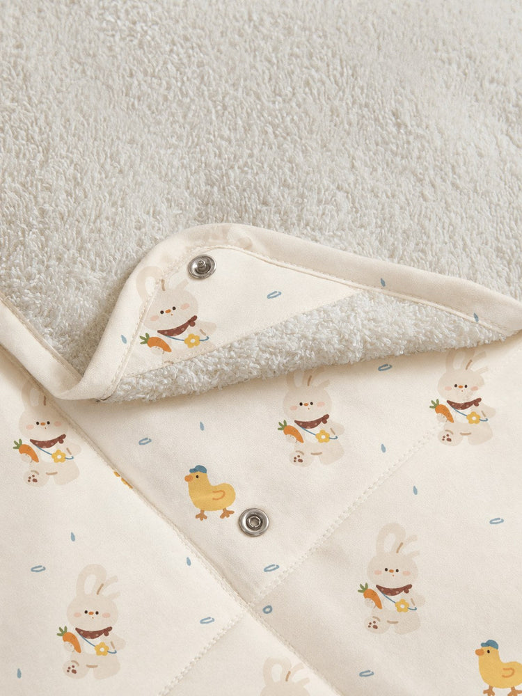 Yellow Duck bamboo baby changing mat — yellow duck print, soft bamboo cotton