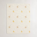 Yellow Duck bamboo baby quilt — yellow duck print, soft bamboo cotton