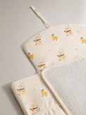 Yellow Duck bamboo baby changing mat — yellow duck print, soft bamboo cotton