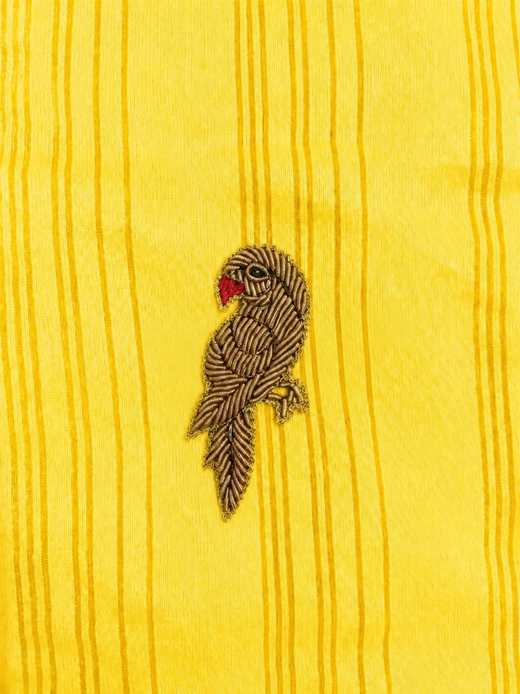 Indian Yellow Parrot Patiala Salwar Set - Anaario - Image 7