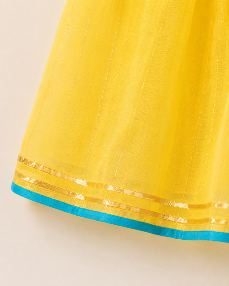 Indian Yellow Parrot Patiala Salwar Set - Anaario - Image 9