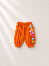 Anaario Yellow Parrot Patiala Salwar Set, orange salwar pants flat lay