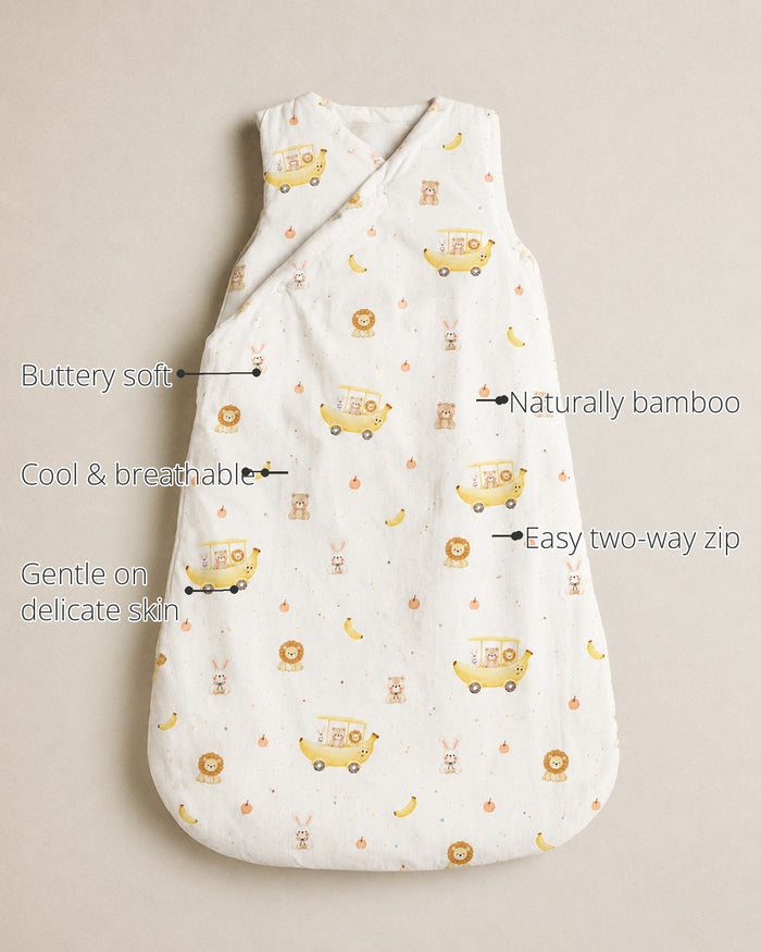 Banana Bamboo Baby Sleeping Bag features
