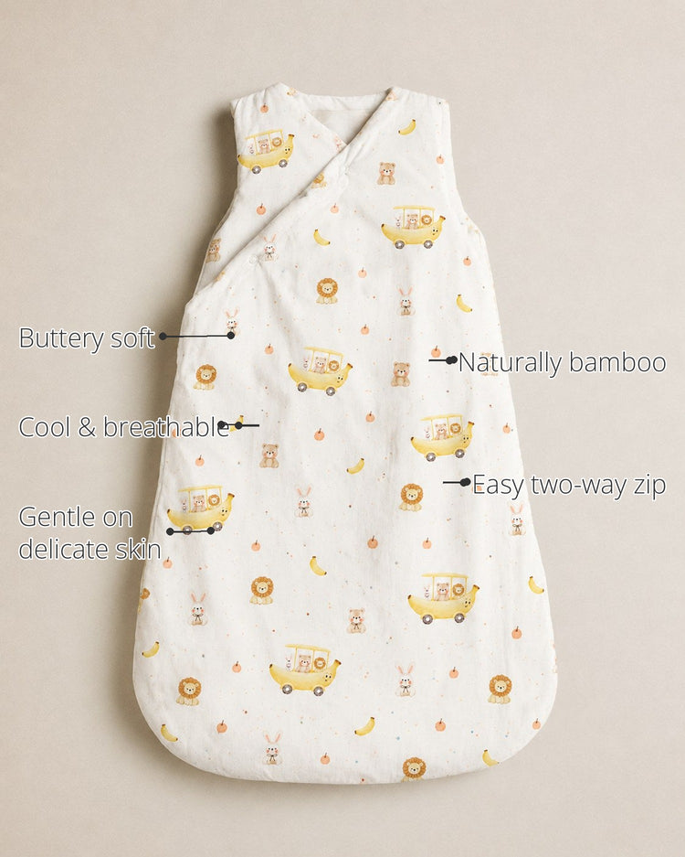 Banana Bamboo Baby Sleeping Bag features