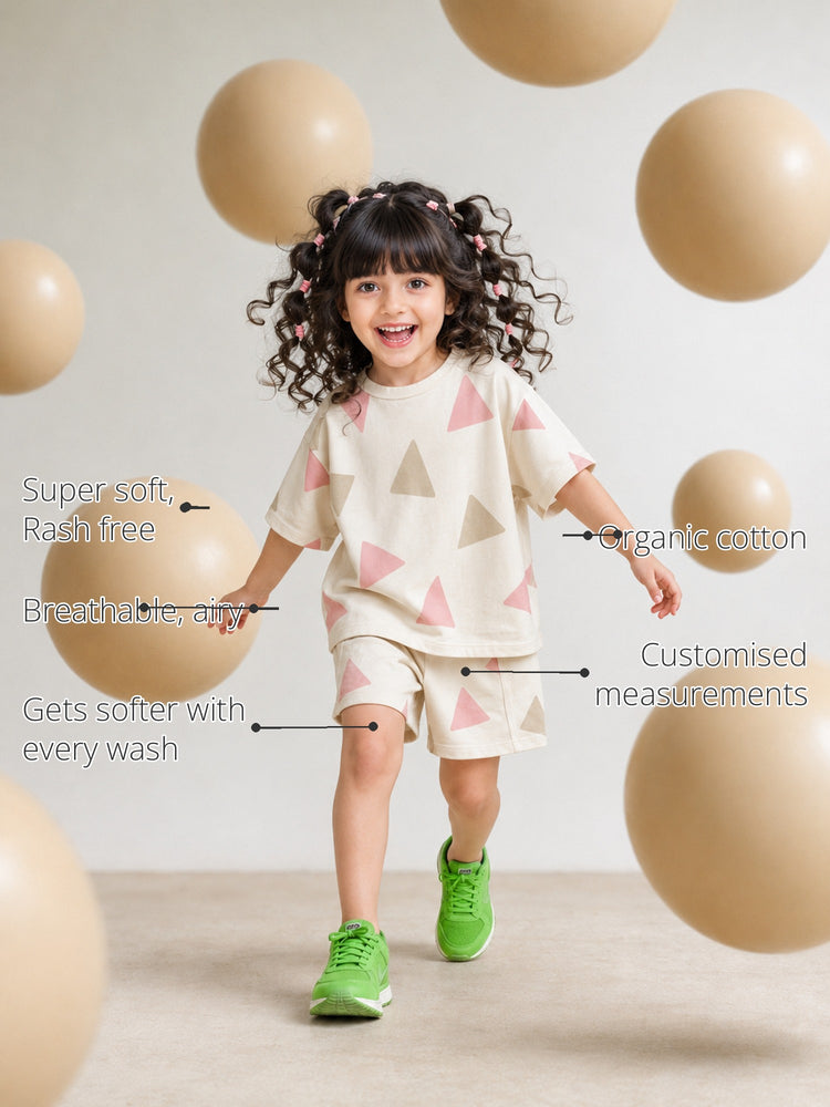 The Meadow Skip Girls' Shorts Set features