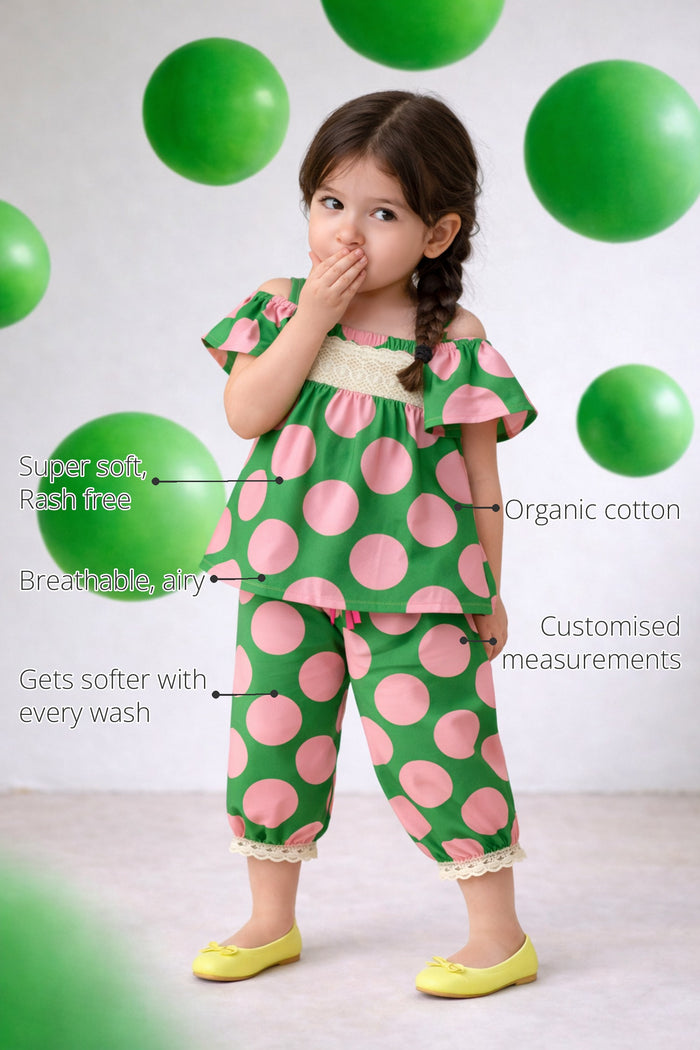 The Meadow Dot Girls' Co-ord Set features