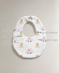 Pink Teddy Bamboo Baby Bib features