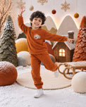 Rust Fish Fleece Set for kids by Anaario – winter fleecewear