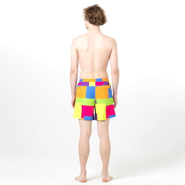 Multicolored Blocks Fun in the Sun Shorts