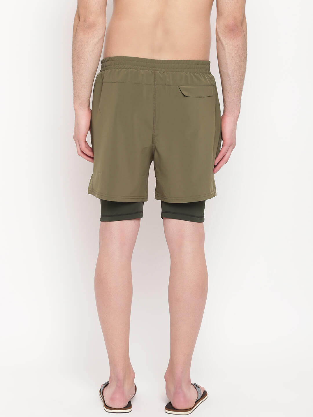 Olive Shorts with Jammers