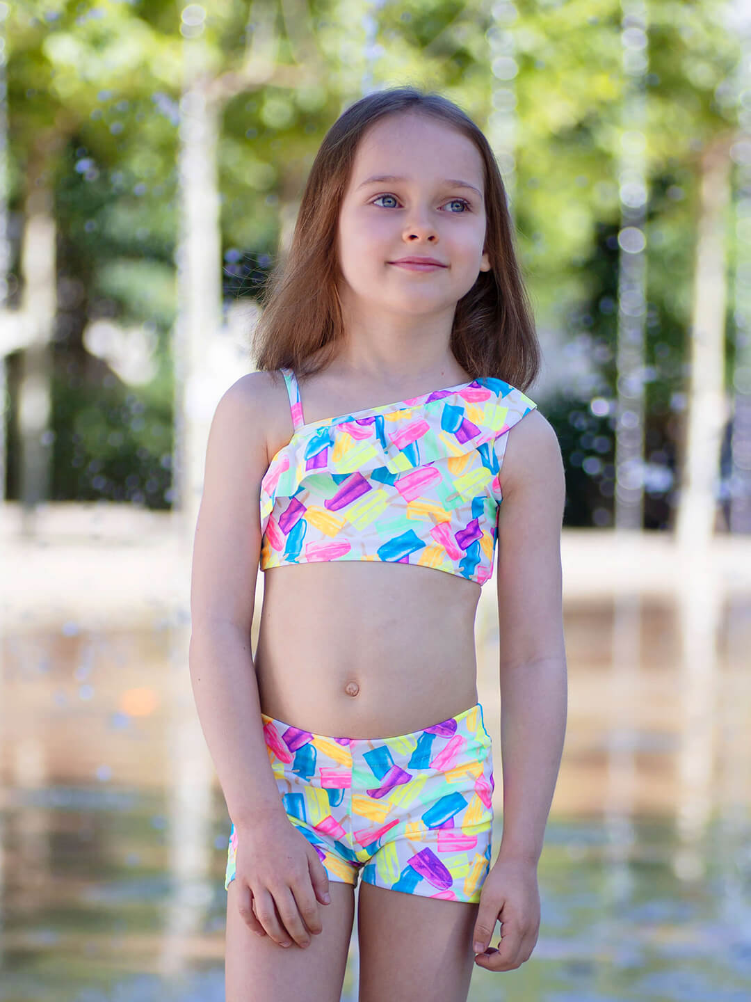 White Popsicles Off Shoulder Bikini