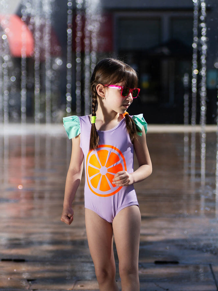 Light Purple Orange One Piece