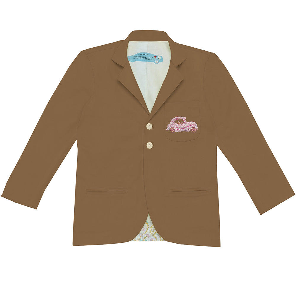 Gentleman Blazer-Brown Beige