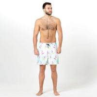 Flamingos Surf Up Fun in the Sun Shorts