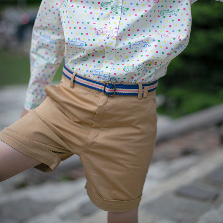 Autum Breeze Shorts-Brown Beige
