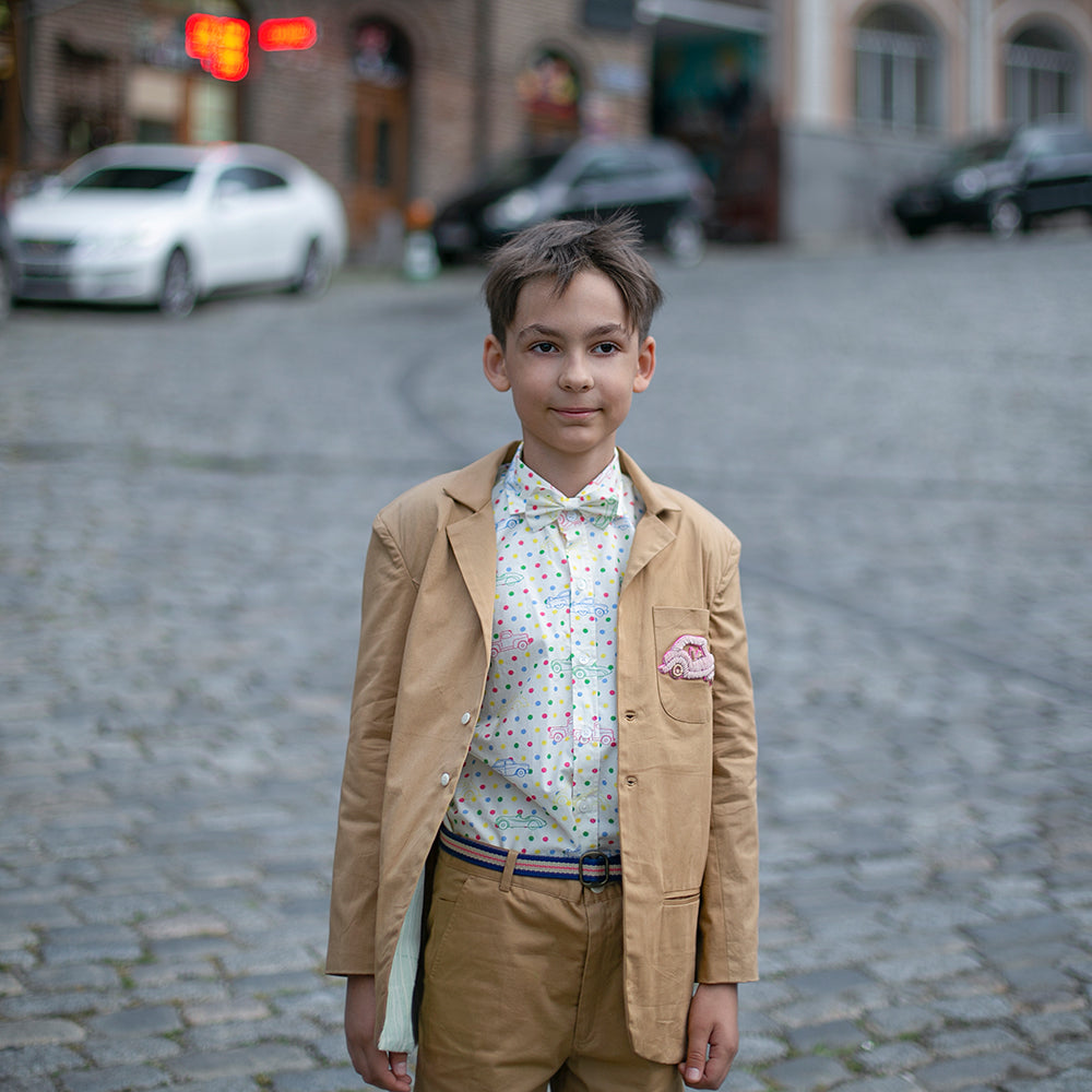 Gentleman Blazer-Brown Beige