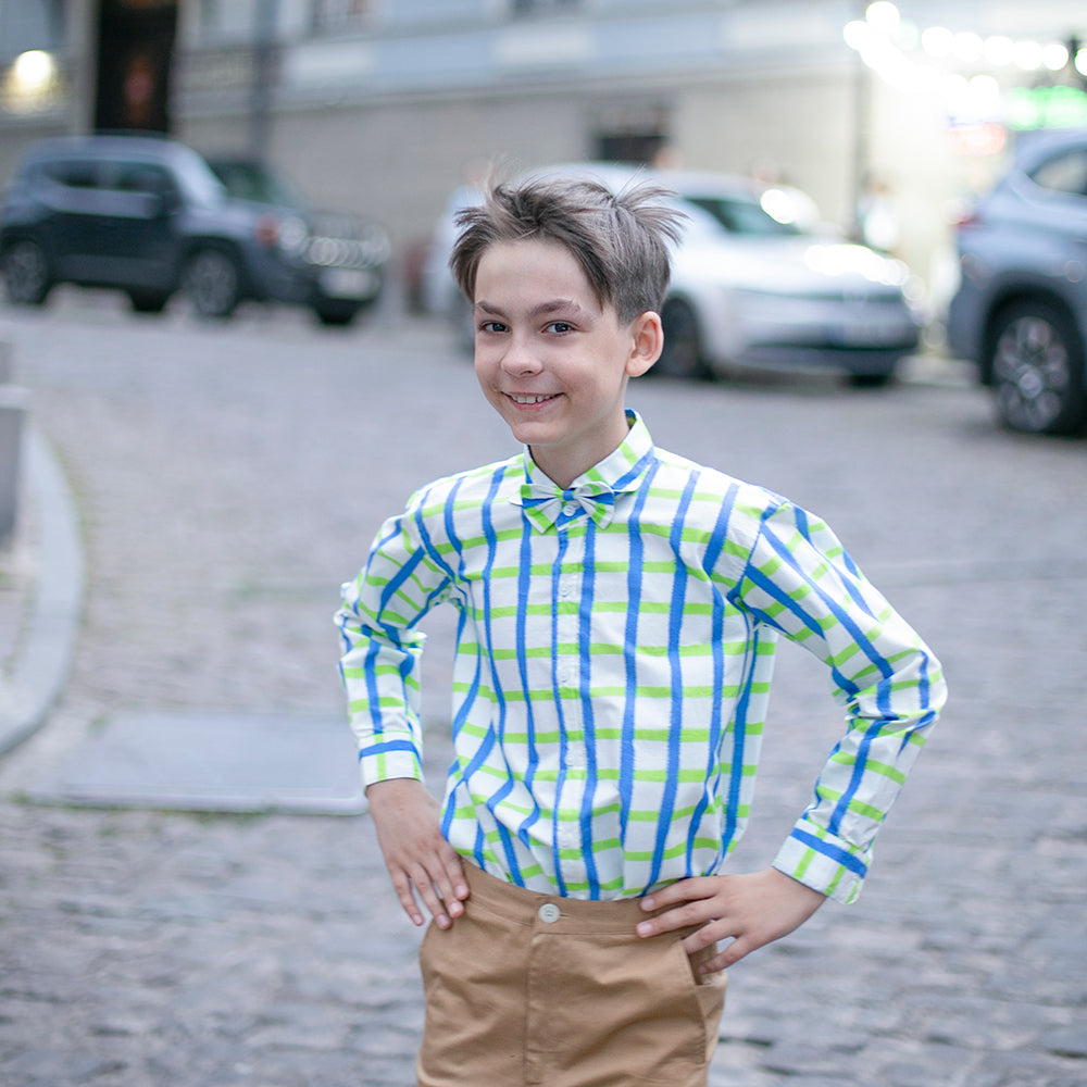 Green and Blue Checkers- Classique Shirt