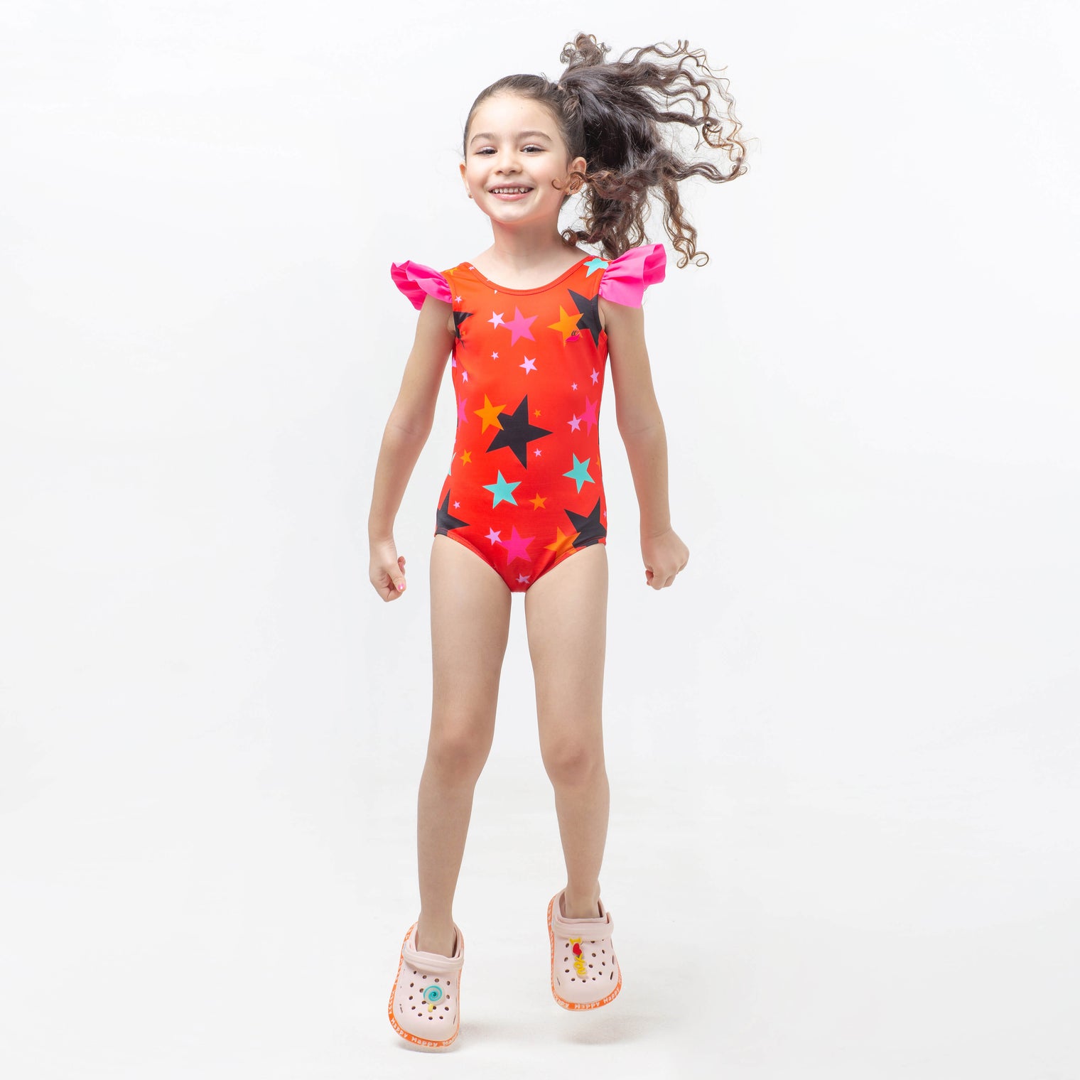 Multicolored Stars Mermaid Princess Maillots