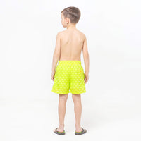 Lime Green Magic Printed Shorts