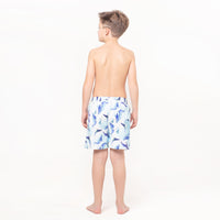 Navy and White Stripes, Serene Whales Reversible Flipout Shorts