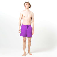 Tropical Leaves Purple Magic Printed Shorts