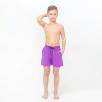 Tropical Leaves Purple Magic Printed Shorts