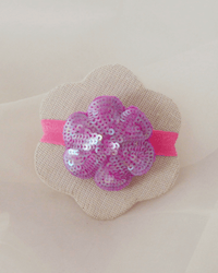 Anaario Flower Hair Ties, Purple hair tie for kids
