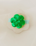 Anaario Flower Hair Ties, Green hair tie for kids