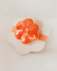 Anaario Flower Hair Ties, Orange hair tie for kids