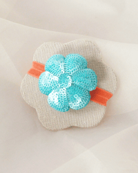 Anaario Flower Hair Ties, Light Blue hair tie for kids