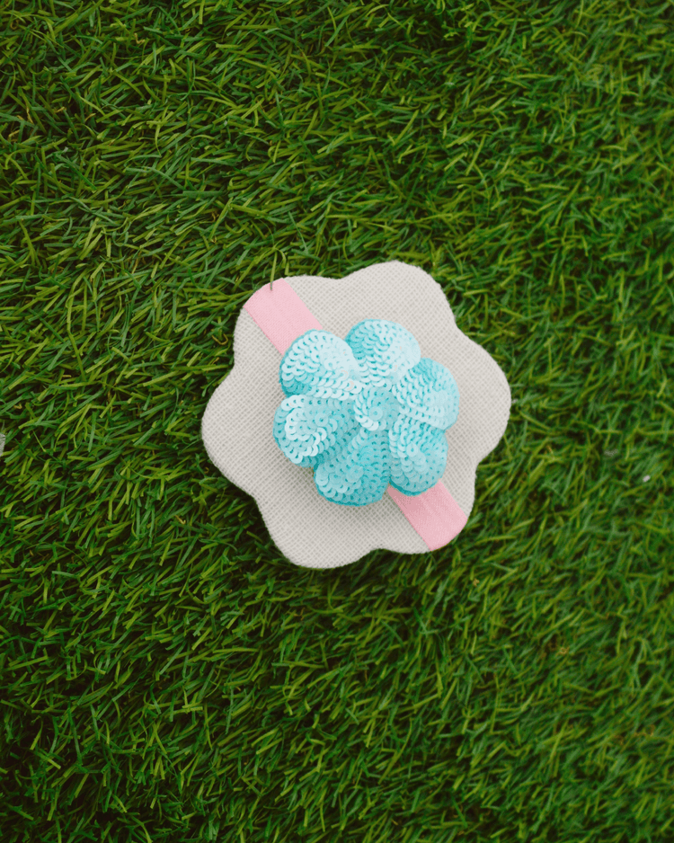 Anaario Flower Hair Ties, Light Blue hair tie for kids