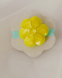 Anaario Flower Hair Ties, Yellow hair tie for kids