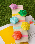 Anaario Flower Hair Ties (Set of 5), assorted colours hair tie set for kids
