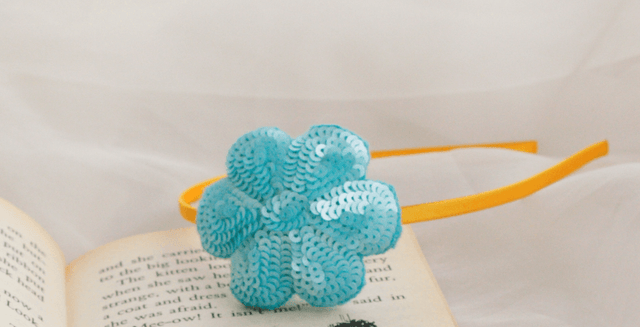 Anaario Flower Hairband, Light Blue hairband for kids