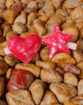 Anaario Heart-Star Clip, Pink hair clip for kids