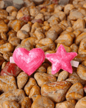 Anaario Heart-Star Clip, Light Pink hair clip for kids