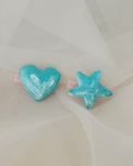 Anaario Heart-Star Clip, Light Blue hair clip for kids